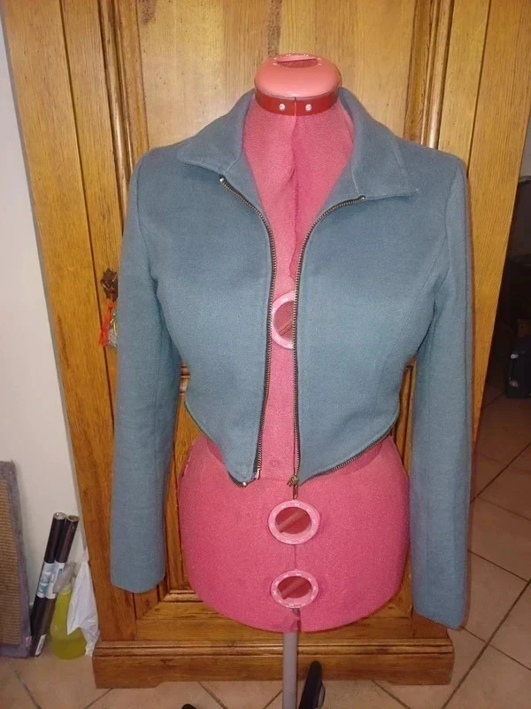 Lange grijze jas die kan worden omgevormd tot een nieuwe blazer – photo 12